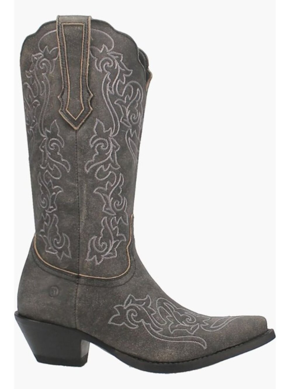 Dingo Flirty N Fun Western Boot Grey Leather Size Womens 7 [jb] - Picture 6 of 16